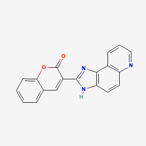 molecular formula C19H11N3O2 B12532602 2H-1-Benzopyran-2-one, 3-(1H-imidazo[4,5-f]quinolin-2-yl)- CAS No. 678174-03-3