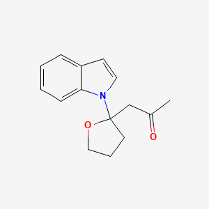 molecular formula C15H17NO2 B12532619 1-[2-(1H-Indol-1-yl)oxolan-2-yl]propan-2-one CAS No. 651712-34-4