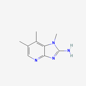 molecular formula C9H12N4 B12532624 1,6,7-Trimethyl-1H-imidazo[4,5-b]pyridin-2-amine CAS No. 676614-08-7