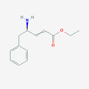 molecular formula C13H17NO2 B12532635 ethyl (4R)-4-amino-5-phenylpent-2-enoate CAS No. 651735-53-4