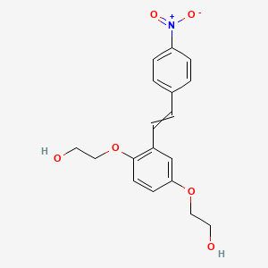 molecular formula C18H19NO6 B12532646 2,2'-[{2-[2-(4-Nitrophenyl)ethenyl]-1,4-phenylene}bis(oxy)]di(ethan-1-ol) CAS No. 675596-54-0