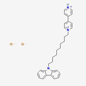 molecular formula C32H37Br2N3 B12532658 1-[10-(9H-Carbazol-9-yl)decyl]-4,4'-bipyridin-1-ium dibromide CAS No. 830356-24-6