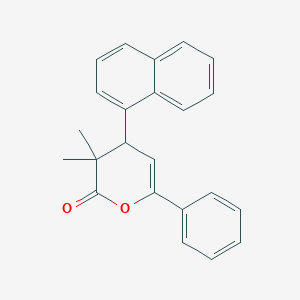 molecular formula C23H20O2 B12532663 3,3-Dimethyl-4-(naphthalen-1-yl)-6-phenyl-3,4-dihydro-2H-pyran-2-one CAS No. 820209-10-7