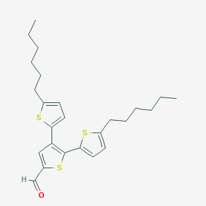 molecular formula C25H32OS3 B12532667 4,5-Bis(5-hexyl-2-thienyl)thiophene-2-carbaldehyde CAS No. 705240-03-5