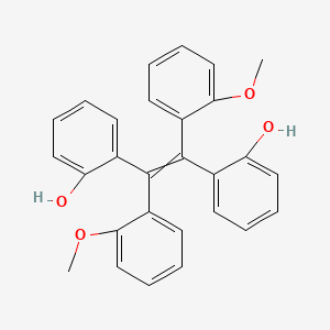 molecular formula C28H24O4 B12532695 2,2'-[1,2-Bis(2-methoxyphenyl)ethene-1,2-diyl]diphenol CAS No. 678967-07-2