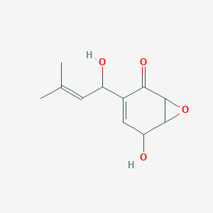 molecular formula C11H14O4 B1253275 5-羟基-3-(1-羟基-3-甲基丁-2-烯基)-7-氧杂双环[4.1.0]庚-3-烯-2-酮 