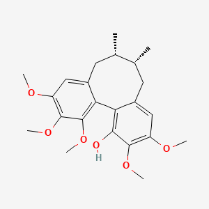 molecular formula C23H30O6 B1253279 (9R,10S)-4,5,14,15,16-五甲氧基-9,10-二甲基三环[10.4.0.02,7]十六烷-1(16),2,4,6,12,14-六烯-3-醇 