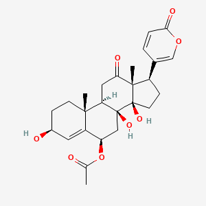 molecular formula C26H32O8 B1253283 6β-乙酰氧基-3β,8β,14β-三羟基-12-氧代蟾蜍毒素-4,20,22-三烯内酯 