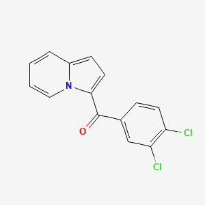 molecular formula C15H9Cl2NO B12533113 Methanone, (3,4-dichlorophenyl)-3-indolizinyl- CAS No. 675139-19-2