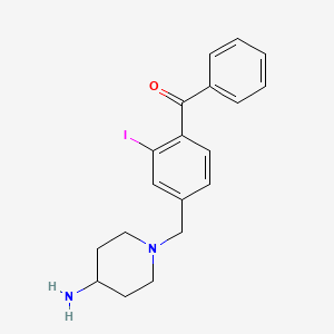 {4-[(4-Aminopiperidin-1-yl)methyl]-2-iodophenyl}(phenyl)methanone