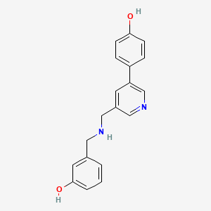 3-[({[5-(4-Hydroxyphenyl)pyridin-3-yl]methyl}amino)methyl]phenol