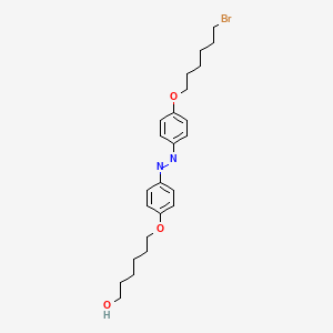 6-{4-[(E)-{4-[(6-Bromohexyl)oxy]phenyl}diazenyl]phenoxy}hexan-1-ol