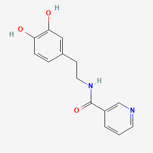 B1253323 N-Nicotinoyl dopamine CAS No. 84454-97-7