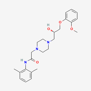 molecular formula C24H33N3O4 B1253324 (S)-ranolazine 