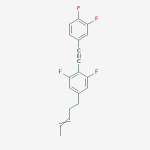 2-[(3,4-Difluorophenyl)ethynyl]-1,3-difluoro-5-(pent-3-en-1-yl)benzene