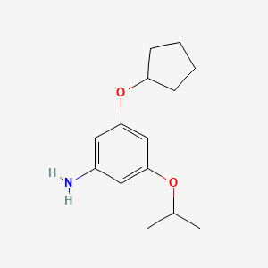 3-(Cyclopentyloxy)-5-[(propan-2-yl)oxy]aniline