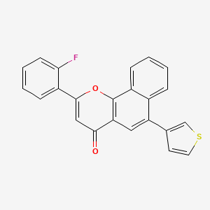 2-(2-Fluorophenyl)-6-(thiophen-3-yl)-4H-naphtho[1,2-b]pyran-4-one