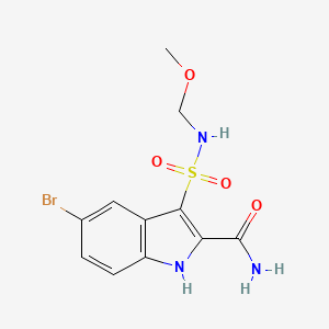 molecular formula C11H12BrN3O4S B12533363 5-Bromo-3-[(methoxymethyl)sulfamoyl]-1H-indole-2-carboxamide CAS No. 660413-37-6