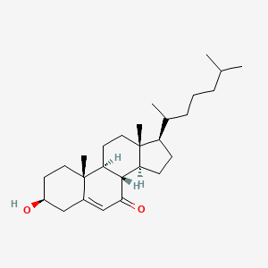 molecular formula C27H44O2 B1253381 (3S,8S,9S,10R,13R,14S,17R)-3-hydroxy-10,13-dimethyl-17-(6-methylheptan-2-yl)-1,2,3,4,8,9,11,12,14,15,16,17-dodecahydrocyclopenta[a]phenanthren-7-one 