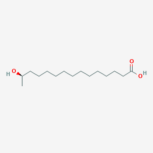 molecular formula C15H30O3 B1253384 (14R)-14-hydroxypentadecanoic acid 