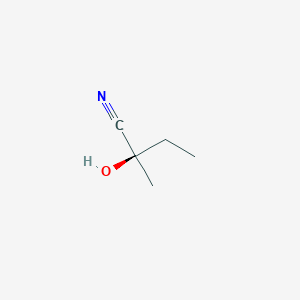 molecular formula C5H9NO B1253415 (2R)-2-hydroxy-2-methylbutanenitrile CAS No. 122045-29-8