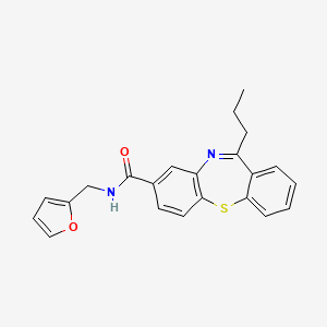 molecular formula C22H20N2O2S B1253424 N-(2-呋喃基甲基)-6-丙基-3-苯并[b][1,4]苯并噻吩甲酰胺 