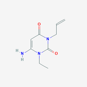 molecular formula C9H13N3O2 B125344 6-氨基-1-乙基-3-丙-2-烯基嘧啶-2,4-二酮 CAS No. 63981-29-3
