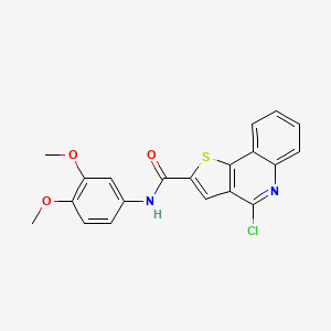 4-chloro-N-(3,4-dimethoxyphenyl)-2-thieno[3,2-c]quinolinecarboxamide