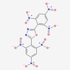 molecular formula C14H4N8O13 B1253457 2,5-Dipicryl-1,3,4-oxadiazole 