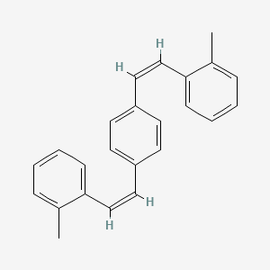 molecular formula C24H22 B1253458 1,4-bis[(Z)-2-(2-methylphenyl)ethenyl]benzene 