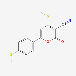 4-(Methylsulfanyl)-6-[4-(methylsulfanyl)phenyl]-2-oxo-2H-pyran-3-carbonitrile