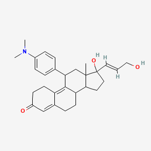 11-[4-(dimethylamino)phenyl]-17-hydroxy-17-[(E)-3-hydroxyprop-1-enyl]-13-methyl-1,2,6,7,8,11,12,14,15,16-decahydrocyclopenta[a]phenanthren-3-one