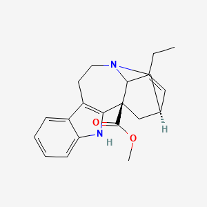 molecular formula C21H24N2O2 B1253484 methyl (1R,15R)-17-ethyl-3,13-diazapentacyclo[13.3.1.02,10.04,9.013,18]nonadeca-2(10),4,6,8,16-pentaene-1-carboxylate 