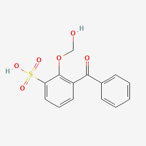 3-Benzoyl-2-(hydroxymethoxy)benzene-1-sulfonic acid