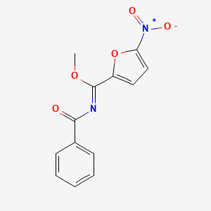 2-Furancarboximidic acid, N-benzoyl-5-nitro-, methyl ester