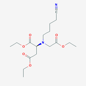 molecular formula C17H28N2O6 B12534885 Diethyl N-(4-cyanobutyl)-N-(2-ethoxy-2-oxoethyl)-L-aspartate CAS No. 820960-75-6