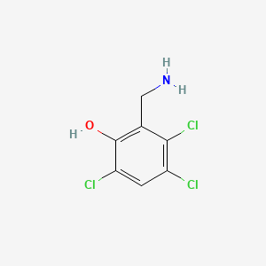 molecular formula C7H6Cl3NO B1253489 2-(氨基甲基)-3,4,6-三氯苯酚 CAS No. 34646-62-3