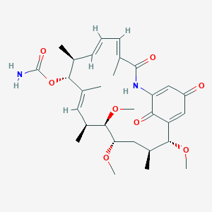 molecular formula C30H42N2O8 B1253493 (15R)-6,17-Didemethoxy-15-methoxy-6-methyl-11-O-methyl-geldanamycin 