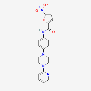 2-Furancarboxamide, 5-nitro-N-[4-[4-(2-pyridinyl)-1-piperazinyl]phenyl]-