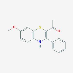 Ethanone, 1-(7-methoxy-3-phenyl-4H-1,4-benzothiazin-2-yl)-