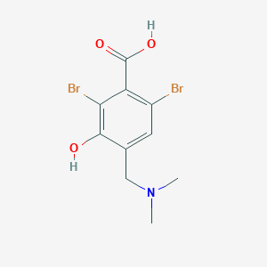 2,6-Dibromo-4-[(dimethylamino)methyl]-3-hydroxybenzoic acid