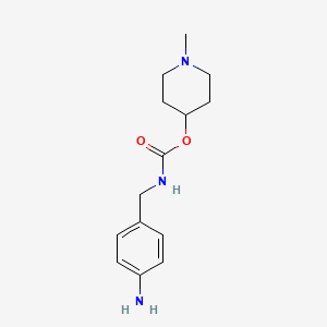 molecular formula C14H21N3O2 B12535134 1-Methylpiperidin-4-yl [(4-aminophenyl)methyl]carbamate CAS No. 652140-50-6