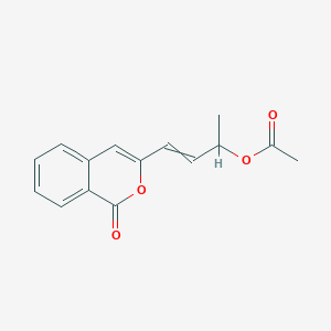 4-(1-Oxo-1H-2-benzopyran-3-yl)but-3-en-2-yl acetate