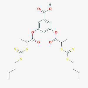 3,5-Bis[[2-[[(butylthio)thioxomethyl]thio]propionyl]oxy]benzoic acid