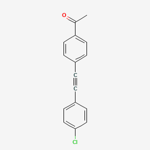 Ethanone, 1-[4-[(4-chlorophenyl)ethynyl]phenyl]-