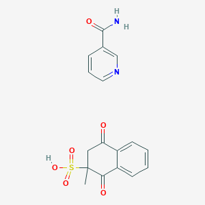 molecular formula C17H16N2O6S B1253534 Menadione nicotinamide bisulfite CAS No. 73581-79-0