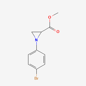 molecular formula C10H10BrNO2 B12535412 Methyl 1-(4-bromophenyl)aziridine-2-carboxylate CAS No. 866030-59-3