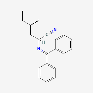 (4S)-2-[(Diphenylmethylidene)amino]-4-methylhexanenitrile