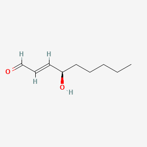 molecular formula C9H16O2 B1253552 (2E,4R)-4-Hydroxynon-2-enal CAS No. 119008-08-1