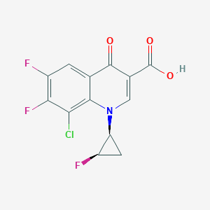 molecular formula C13H7ClF3NO3 B125356 8-氯-6,7-二氟-1-[(1S,2R)-2-氟环丙基]-4-氧代喹啉-3-羧酸 CAS No. 127199-26-2